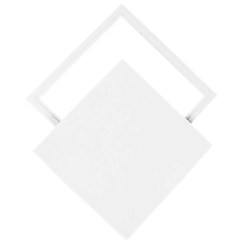 Ceiling Access Panel 23x23x2cm, Aluminum Alloy Drywall Access Door, White, Tool-Free Installation, for Computer Networks, Cable Access, 1 Pack 2