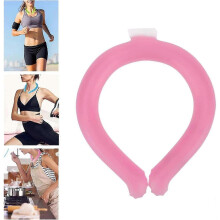 (Pink) 2026WEI-Wearable Neck Cooler, Cool Gel Neck Wrap, Reusable Neck Cooling Ring for Summer Heat