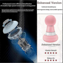 (Pink) USB Rechargeable Mini Electric Massager - 6-Speed Cordless Handheld for Muscle Relaxation (Men/Women)
