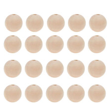 Natural Khaki Wood Beads, 50Pcs 1.6cm Round Spacer Beads for DIY Jewelry Making, Home Decoration Crafts, Durable Wooden Craft Beads