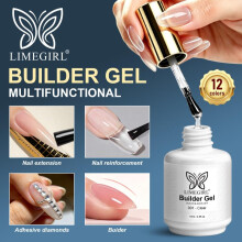 (g140-10) 12 Colors Builder Gel for Nail Extension, Fast Nail Lengthening without Tips, Nail Salon Supplies, Professional Nail Gel, Strong and Durable