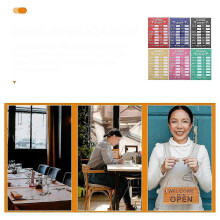 Store Hours Signs, PVC Oil-Proof Business Opening Time Stickers with Numbers for Restaurant Door Window, 6Pcs Set