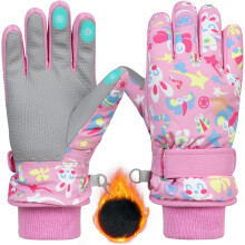 Kinder Skihandschuhe Winter Wasserdicht Bequem Pink 7-9 Jahre — skihandschuhe, winterbekleidung kinder