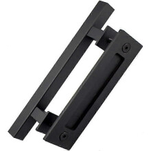 Black Sliding Barn Door Handle Exterior Gate Pull for Rustic & Modern Home Hardware Upgrades