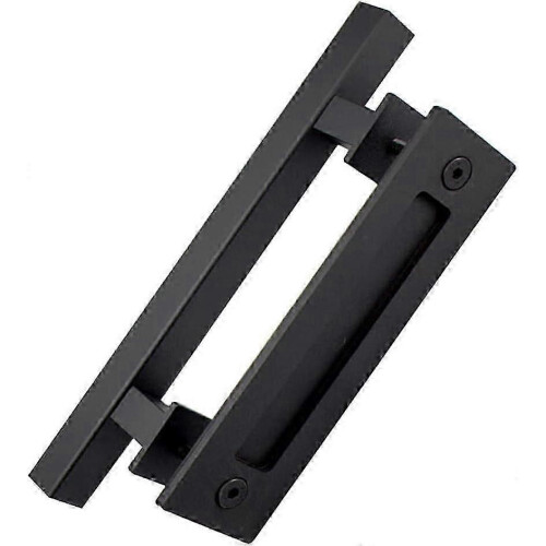 Black Sliding Barn Door Handle Exterior Gate Pull for Rustic & Modern Home Hardware Upgrades