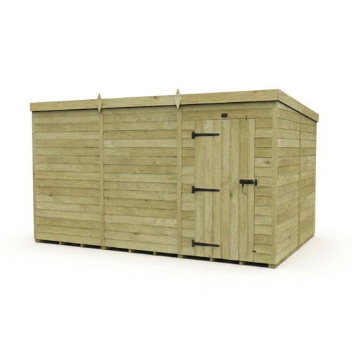 12 x 8 Pent Shed Tanalised (Single Door, No Windows) 1