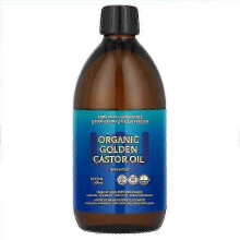 (2PCS) Organic Golden Castor Oil | 100% Pure for Hair, Skin, Nails, Brows & Lashes | Hexane-Free | Scalp Treatment Nourishing | 500ML