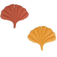 Pet Floor Mat Pure Cotton Thickened Cat Pet Mat Leaf Shaped Dog House Cat Cage Mat Gift for Cat Lovers Ginkgo Leaf Mat