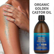 (1PCS) Organic Golden Castor Oil | 100% Pure for Hair, Skin, Nails, Brows & Lashes | Hexane-Free | Scalp Treatment Nourishing | 500ML