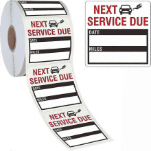 (300pcs) 300/150PCS Oil Change Reminder Stickers - 2x2" Auto Maintenance Labels with Perforation Roll