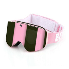 (Pink Champagne Pink) Cylindrical Double Layer Ski Goggles Comfortable Windproof Snow Goggles For Skiing Snowmobiling_fusmg