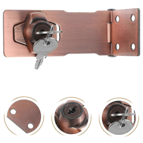 Durable Cabinet Hasp Latch for Doors 1Set Padlock Latch with Lock 1