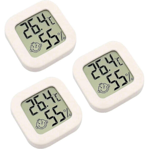 3-Pack Mini Bluetooth Hygrometer - Wireless Indoor/Outdoor Humidity & Temperature Sensor