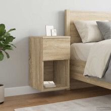 vidaXL Bed Cabinet 2 pcs Sonoma Oak 29 x 31.5 x 49 cm Engineered Wood