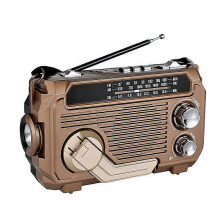 Solar Hand Crank Emergency Radio - Bluetooth/MP3 Player with 3-Band FM & LED Flashlight