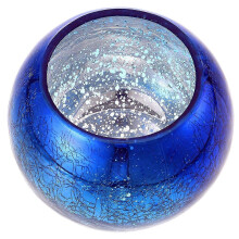 Taper Candles Holder Gradient Glass Candleholder Elegant Home Decoration 11x11x8.3cm Cracked Pattern Design Decorative 1Pcs