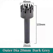 (Dark grey-20mm) Aquarium Skimmer Pvc Pipe Spin Surface Inflow Aquarium Water Plant Filter Cleaning Tool Fish Tank Accessories