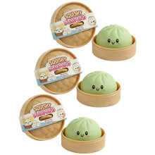 Dumpling Squishy, Kleurvol Squishy Dumpling Speelgoed met Stoompan, Zachte Knijp Ontspanning Deeg Speelgoed voor Kind Groen