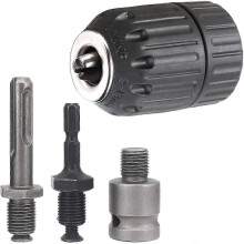 4PCS Keyless Drill Chuck Conversion Tools, 13mm Keyless Drill Chuck, Used for Impact Wrench Convers