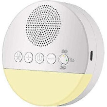 White Noise Sound Machine with 20 Soothing Natural Sounds - Portable Sleep Therapy Device for Nursery & Meditation