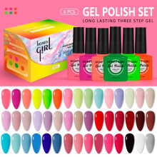 (10 sets of 6 color suits 43-48) 60 Colors Solid Gel Polish Set Glass Nail Art Kit Bright White Versatile One Color Per Bottle