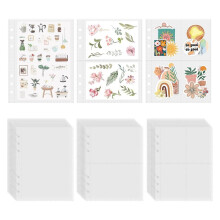 30 Blatt A5-Ordner-Einlagen - Klarsichthüllen mit Doppelseitigen Kunststoffseiten Zur Aufbewahrung Von Fotos, Karten und Aufklebern