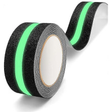 Anti-Slip Adhesive Tape Strips - Black Self-Stick Non-Skid Grip for Stairs, Floors & Smooth Surfaces