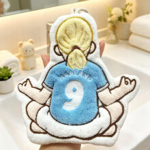 Harland World Cup Theme Kitchen Towel Soft Skin-Friendly Thickened Absorbent Hanging Hand Towel for Kitchen Bathroom Cute Handkerchief Multicolor