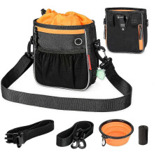 Dog Training Treat Pouch Bag - Waist-Mounted Kibble/Snack Carrier for Walks & Outdoor Use