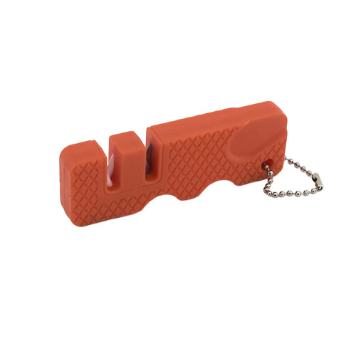 (Orange) Compact Knife Sharpener - Non-Slip, Kitchen & Outdoor Use 2