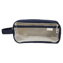 Navy Blue)Transparent Solid Color School Pencil Bag Large Capacity Bag Coin Purse compatible with Teen Students Girls Boys