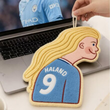 (Long hair haaland) Cartoon Harland Hand Towel Kitchen Wall-Mounted Absorbent Quick-Dry Coral Fleece Dish Drying Towel