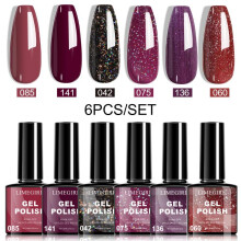 (2) LIMEGIRL Gel Nail Polish Set 6 Colors New Arrival Barbie Nail Art Kit Long-Lasting Shine for UV/LED Lamp