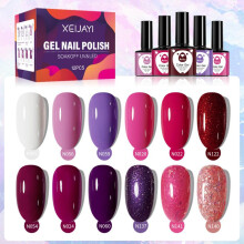 (Plastic bottle 12 color suit 25) 12 Colors Gel Nail Polish Set Trendy Shades UV Soak Off Nail Gel Salon Starter Kit Mini Collection