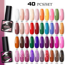 (08) Nee Jolie 40 Colors Gel Nail Polish Set, Japanese Style Soak Off UV Gel Nail Kit, Long Lasting & Easy Application