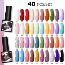 (04) Nee Jolie 40 Colors Gel Nail Polish Set, Japanese Style Soak Off UV Gel Nail Kit, Long Lasting & Easy Application