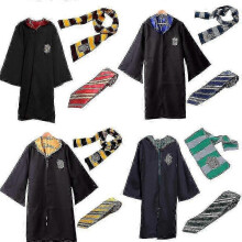 (Child 135, Slytherin) Harry Potter Gryffindor Ravenclaw Slytherin Robe Cloak Tie Costume Scarf