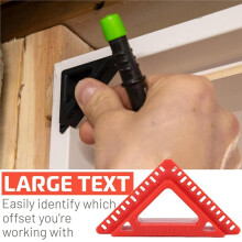 2pcs Door Casing Reveal Tool, Trim Reveal Marking Tool Window Casing Reveal Jig with 1/4in 3/16in Spacer & 1/8in
