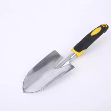 (Black and yellow handle aluminum alloy wide shovel) Heavy Duty Gardening Tools Set - Trowel, Rake, Shear