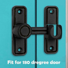 Barn Door Lock Latch, 90 & 180 Degree Heavy Duty Barn Door Latch Hardware Barn