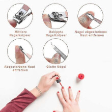 15-Piece Manicure/Pedicure Kit - Stainless Steel Nail Tools with Case for Home & Travel