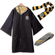(Child 135, Hufflepuff) Harry Potter Gryffindor Ravenclaw Slytherin Robe Cloak Tie Costume Scarf