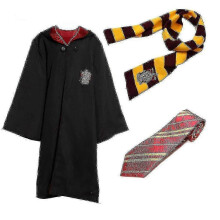 (Child 135, Gryffindor) Harry Potter Gryffindor Ravenclaw Slytherin Robe Cloak Tie Costume Scarf