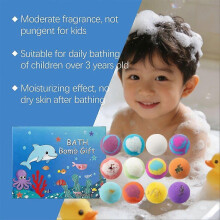 Bath Fizzy Bombs for Kids with Surprise Toys Inside 12 Piece Ocean Themed Natural Organic Bath Bomb Set