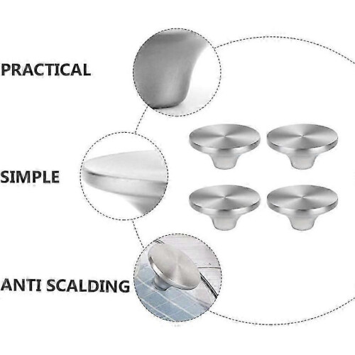 2025 new4PC Universal Pot Lid Knobs - Stainless Steel Kitchen Cookware Handle Replacement