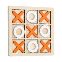 Kids Chess Toy Tic-tac-toe Multifunctional Table Game Best Gift Chess Gameorange Hr
