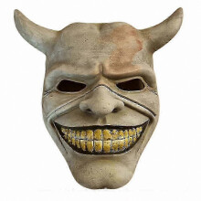 (Gray) Spooky Halloween Latex Mask For Adults - Scary Movie Inspired Costume Prop For Parties Cosplay Events_fusmg