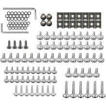 137-Piece Motorcycle Fairing Bolt & Fastener Kit - Body Panel Clip Screw Set for Bike Maintenance & Repair