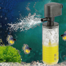 Aquarium Fish Tank Filter, 3 In 1 Submersible Aquarium Filter Pump, Silent Internal Submersible Filt