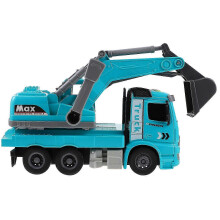 Kids Excavator Toy Engineering Vehicle Inertial Excavator Toy Music Light Car Toy